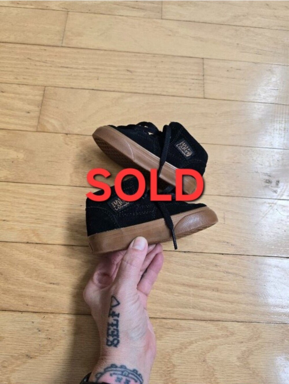 Vans | Half Cab black suede gum sole sporty sneakers | Toddler 5